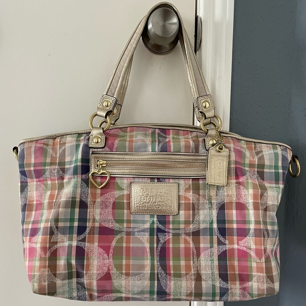 Coach pastel multicolored purse
